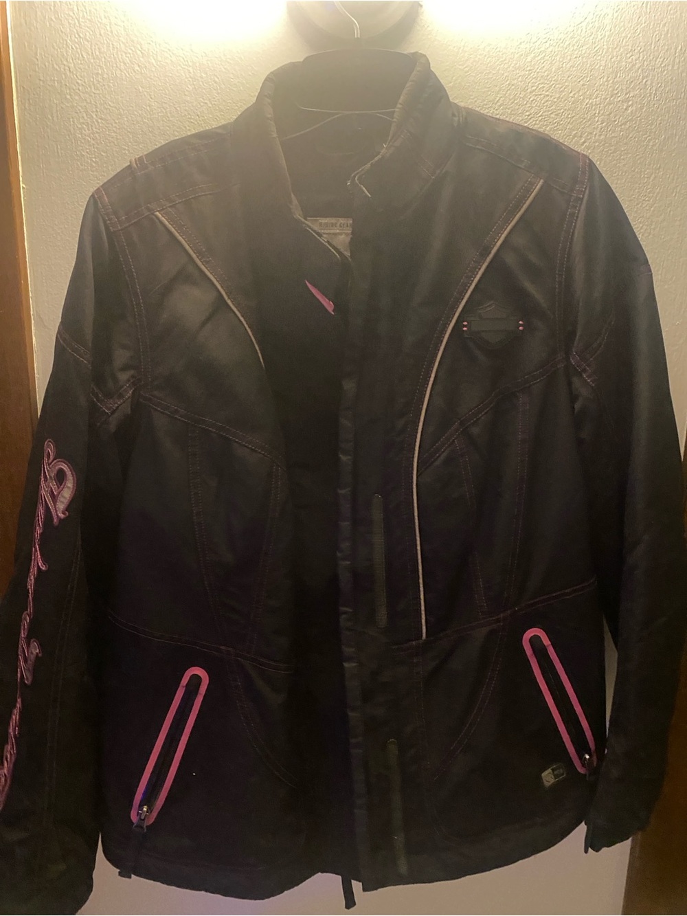 Harley-Davidson Black Jacket with Pink Accents